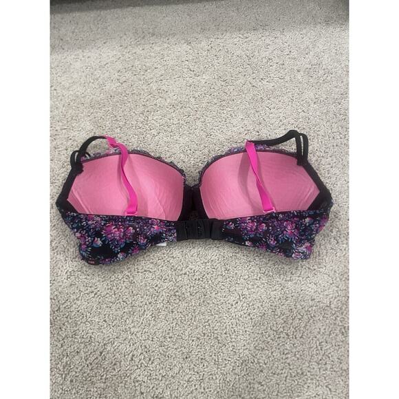 PINK Victoria’s Secret Floral‎ Lace Wired Push-up Bra 34D 34 D VS - Picture 2 of 9